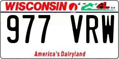 WI license plate 977VRW