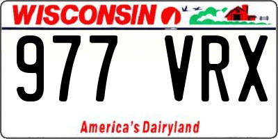 WI license plate 977VRX