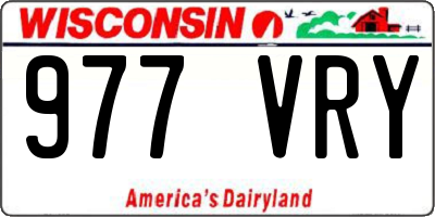 WI license plate 977VRY