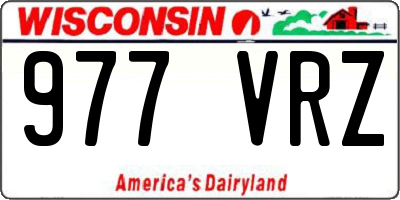 WI license plate 977VRZ