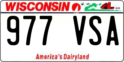 WI license plate 977VSA