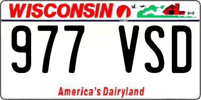 WI license plate 977VSD