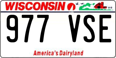 WI license plate 977VSE