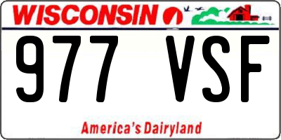 WI license plate 977VSF