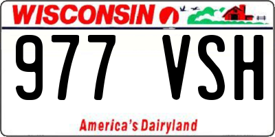 WI license plate 977VSH