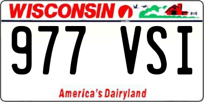 WI license plate 977VSI