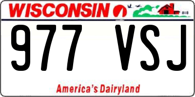 WI license plate 977VSJ