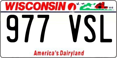 WI license plate 977VSL