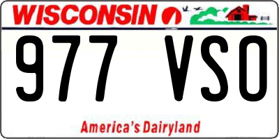 WI license plate 977VSO
