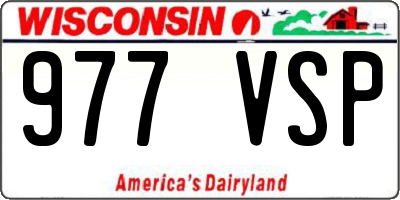WI license plate 977VSP
