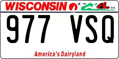 WI license plate 977VSQ