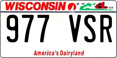 WI license plate 977VSR