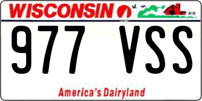 WI license plate 977VSS