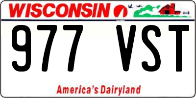 WI license plate 977VST