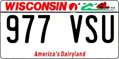 WI license plate 977VSU
