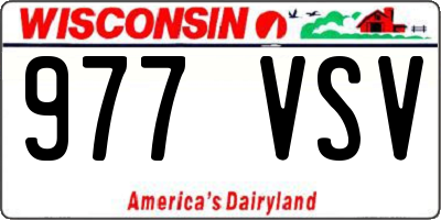 WI license plate 977VSV