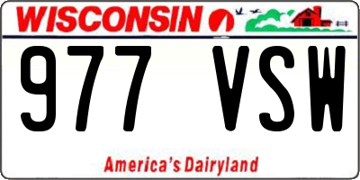 WI license plate 977VSW