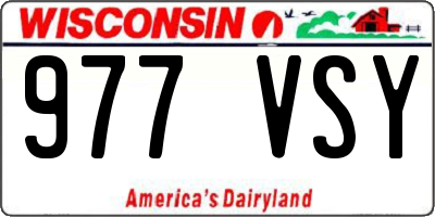 WI license plate 977VSY