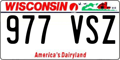 WI license plate 977VSZ