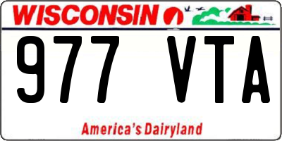 WI license plate 977VTA