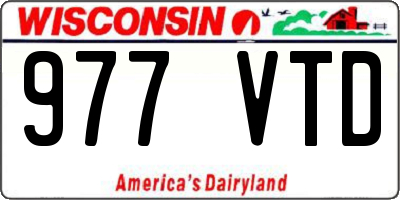 WI license plate 977VTD