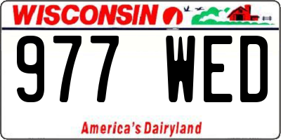 WI license plate 977WED