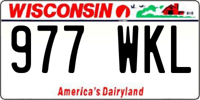 WI license plate 977WKL