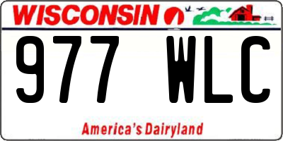 WI license plate 977WLC