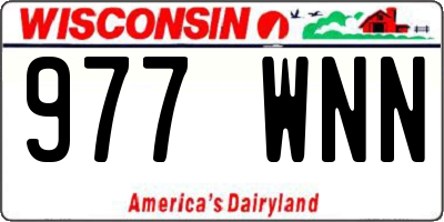 WI license plate 977WNN