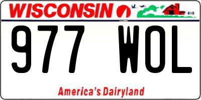 WI license plate 977WOL