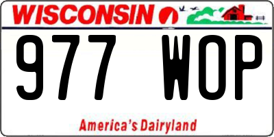 WI license plate 977WOP