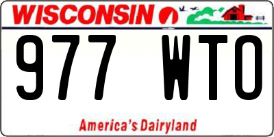 WI license plate 977WTO