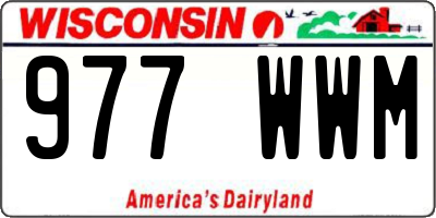 WI license plate 977WWM