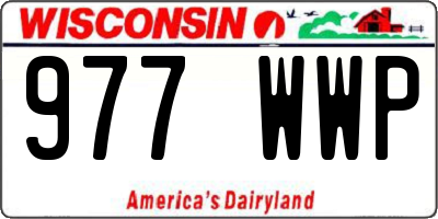 WI license plate 977WWP