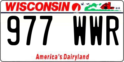 WI license plate 977WWR