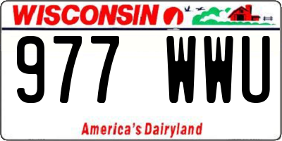 WI license plate 977WWU