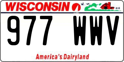 WI license plate 977WWV