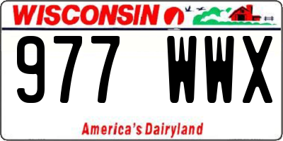 WI license plate 977WWX