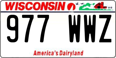 WI license plate 977WWZ