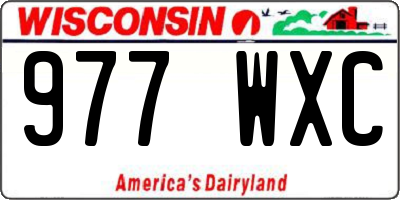 WI license plate 977WXC