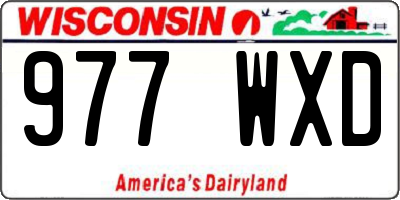 WI license plate 977WXD