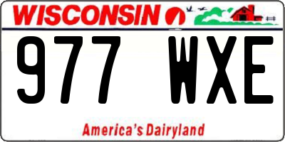 WI license plate 977WXE