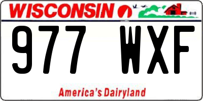 WI license plate 977WXF