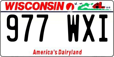 WI license plate 977WXI