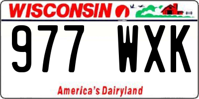 WI license plate 977WXK