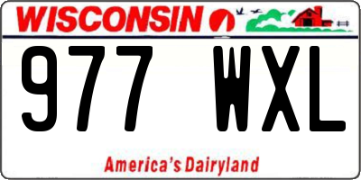 WI license plate 977WXL