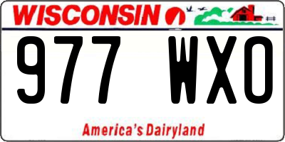 WI license plate 977WXO