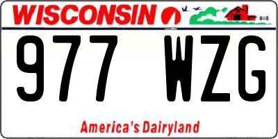 WI license plate 977WZG
