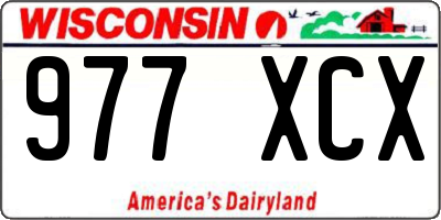 WI license plate 977XCX