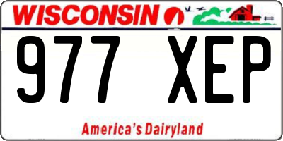 WI license plate 977XEP